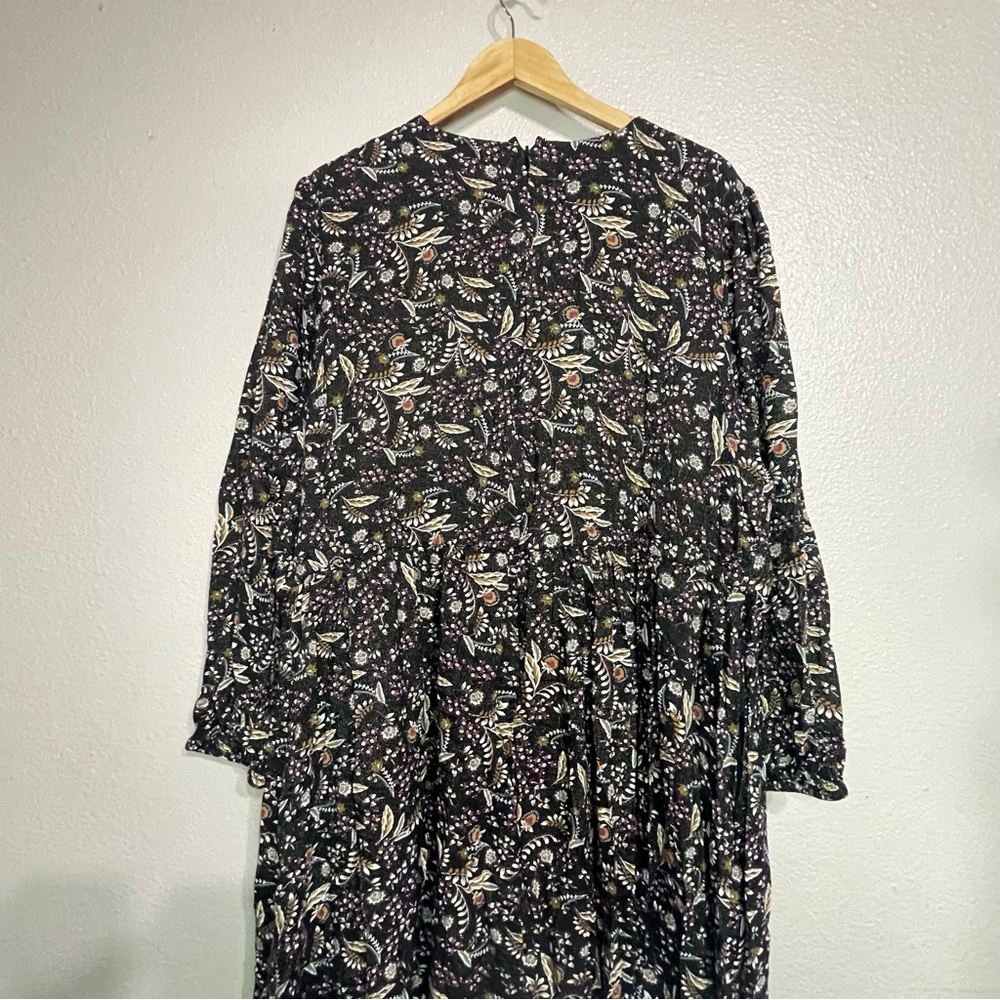 Lane Bryant wrap black white Sleeves print Midi Dress - Picture 3 of 16